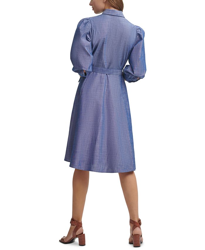chambray maxi shirtdress