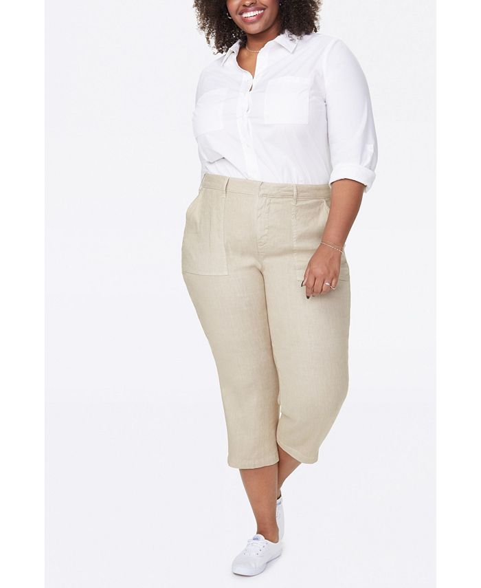 NYDJ Women's Plus Size Stretch Linen Utility Pants & Reviews - Pants ...