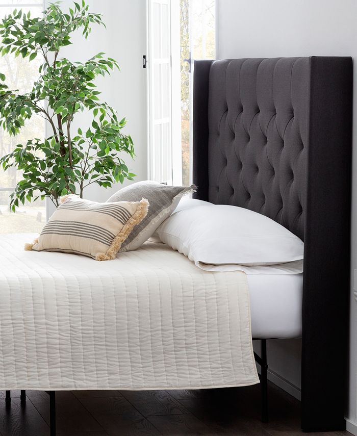 Dream Collection Wingback Queen Size Upholstered Headboard & Reviews