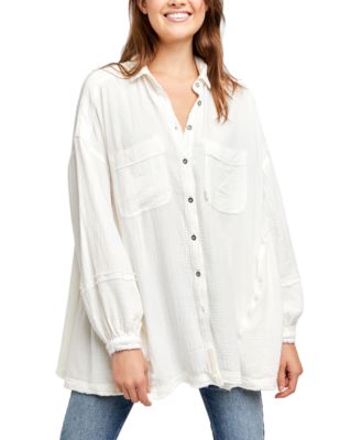 Free People - Anaheim Textured Button-Front Top