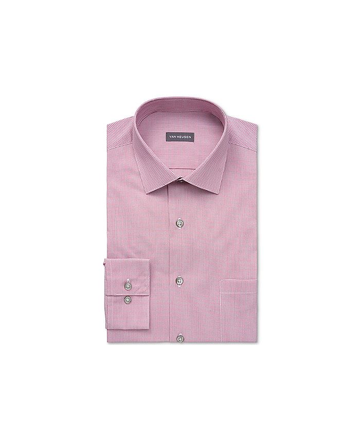 Van Heusen Men's Stain Shield Regular Fit Stretch Dress Shirt Macy's