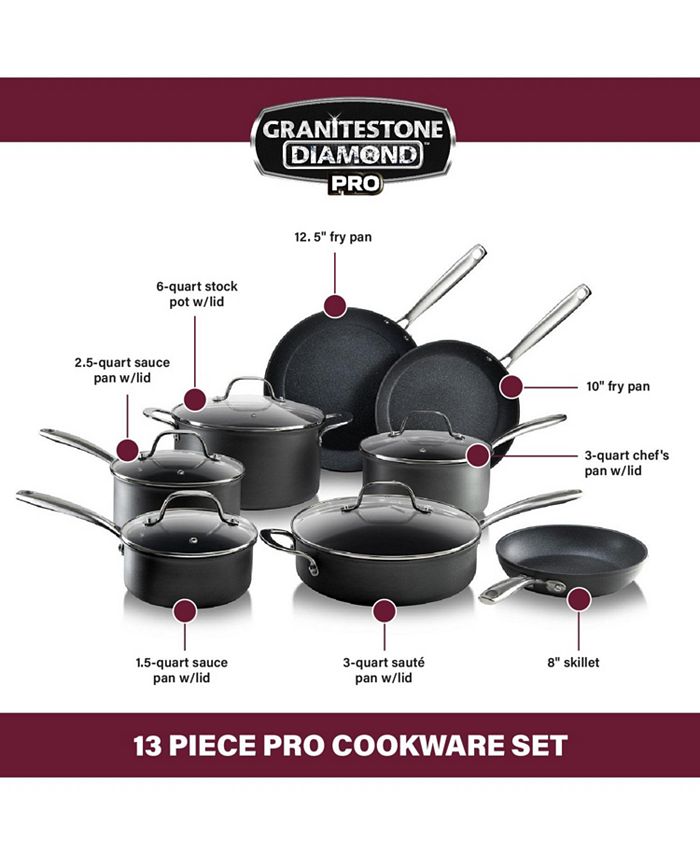 GraniteStone Granite Stone Diamond Pro Hard Anodized Ultimate Nonstick