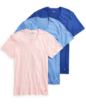 Polo Ralph Lauren Men's 3-Pack Cotton V-Neck T-Shirts