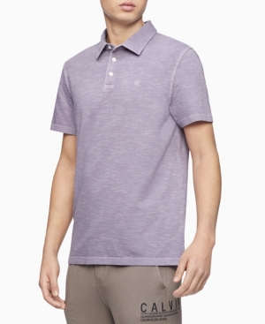 Men's Monogram Logo Slub Polo Shirt