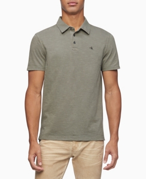 Men's Monogram Logo Slub Polo Shirt