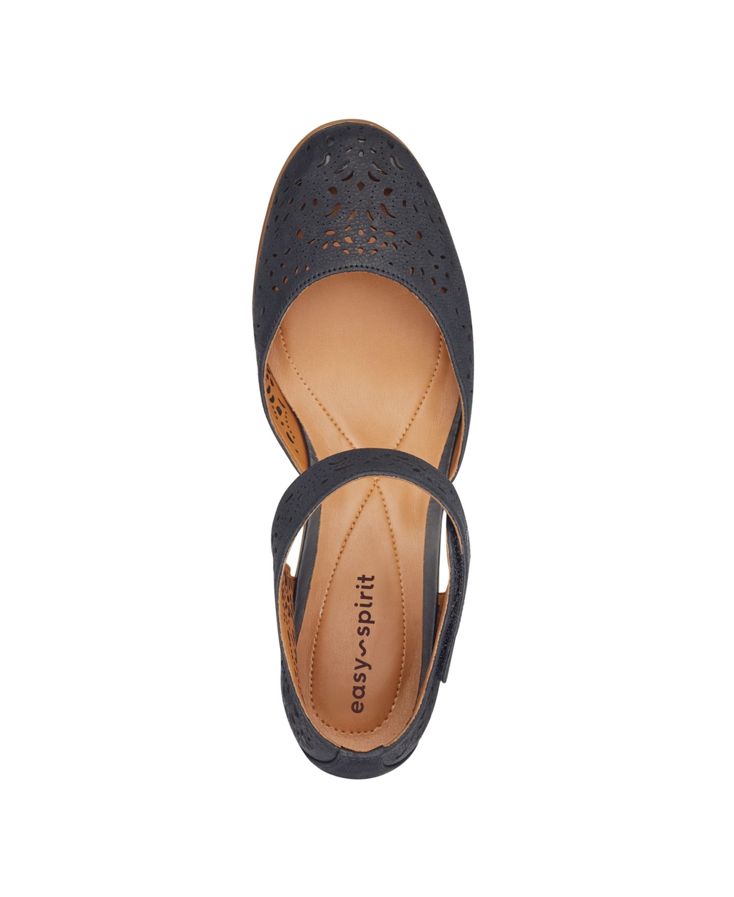 Женские туфли Easy Spirit Cindie Two-Piece Mary Jane Pumps, цвет: Чёрный кожаный — фото 4