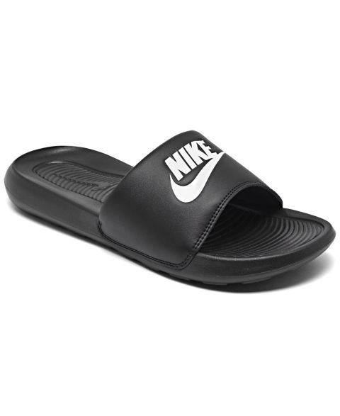 Женские сандалии Nike Victori One Slide, цвет: Чёрный / Белый
