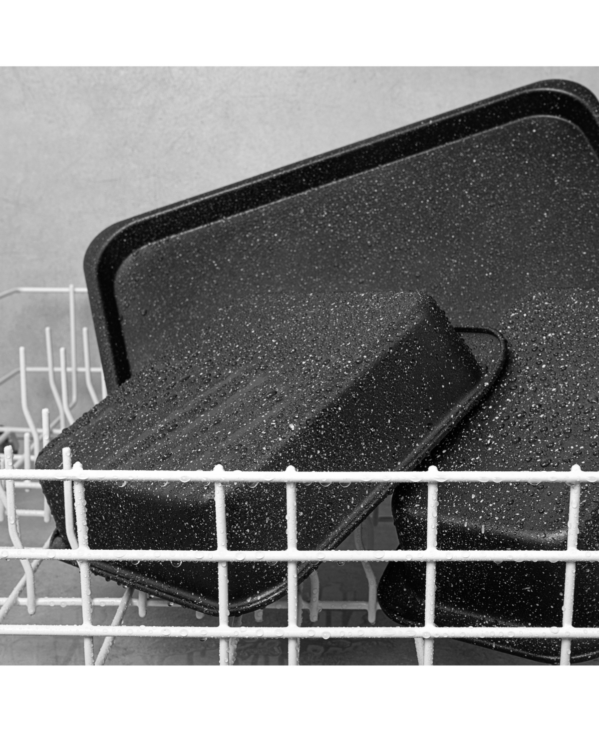 Granite Stone Diamond StackMasater 6-Piece Mineral and Diamond Infused Nonstick Space Saving Stackable Bakeware Set