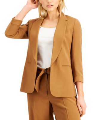 Bar III - Cuffed Open-Front Blazer