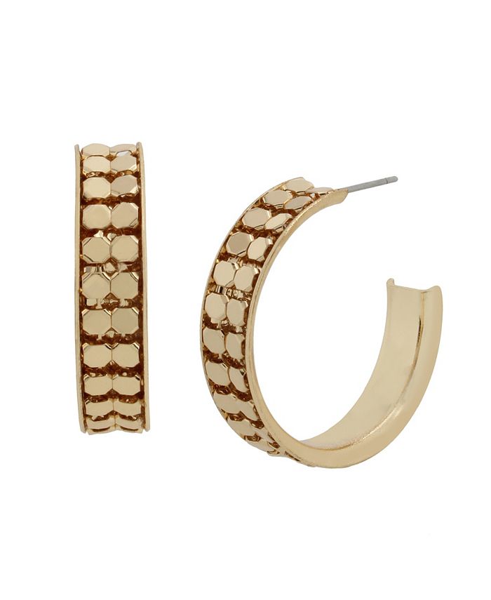 Jessica Simpson Disco Mesh Chain Hoop Earrings - Macy's