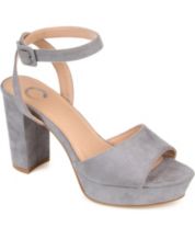 Gray store block heels