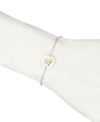 Lauren Ralph Lauren - Logo Disc Bolo Bracelet in Sterling Silver & 18k Gold-Plate