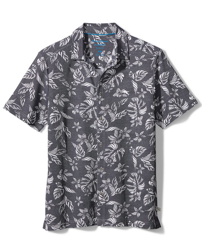TBLV Tommy Bahama Mens Original Sample Palms And Petals Camp Shirt Abalone - FINAL SALE