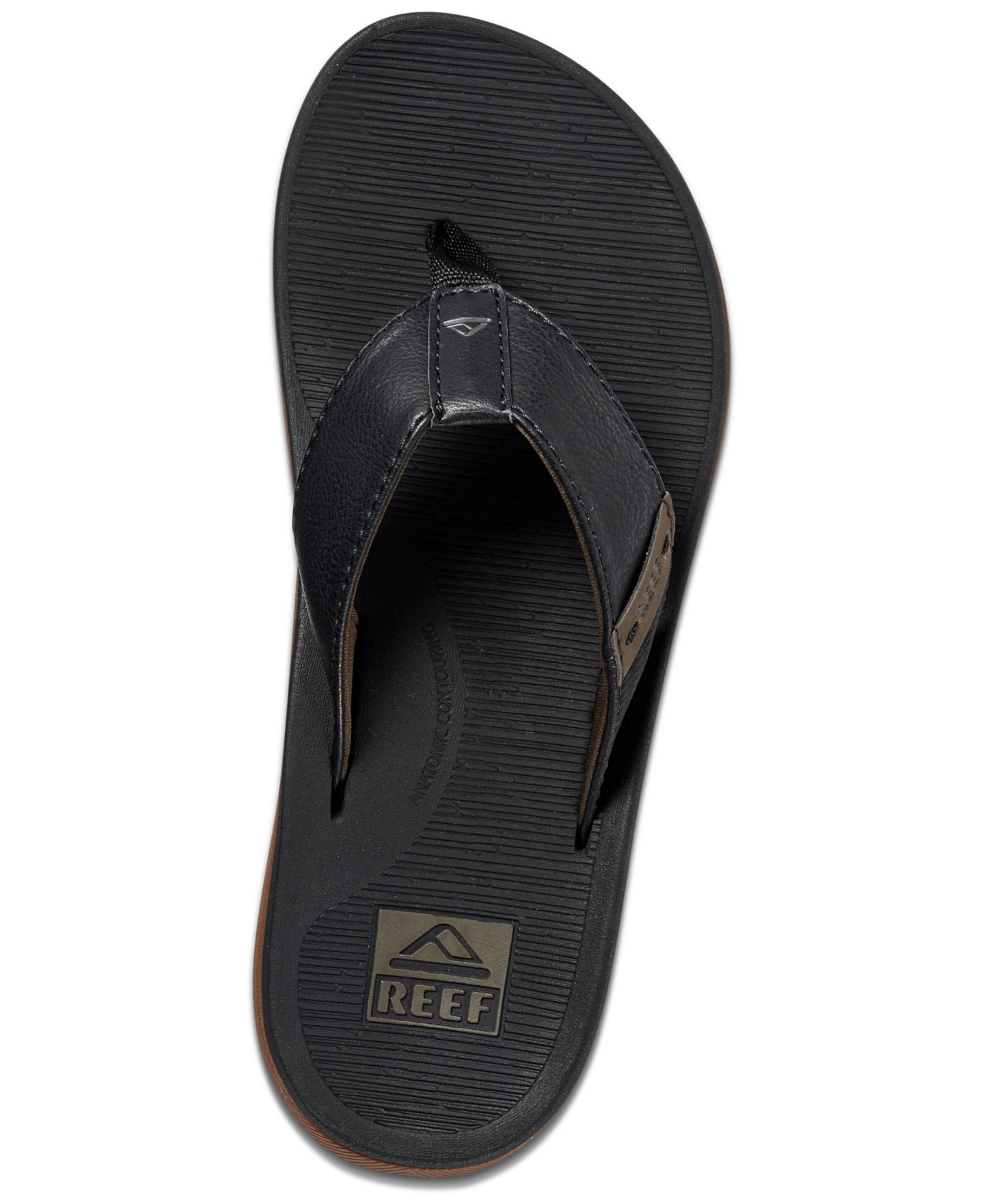 Мужские сандалии REEF Santa Ana Padded & Waterproof Flip-Flop Sandal, цвет: Чёрный — фото 3