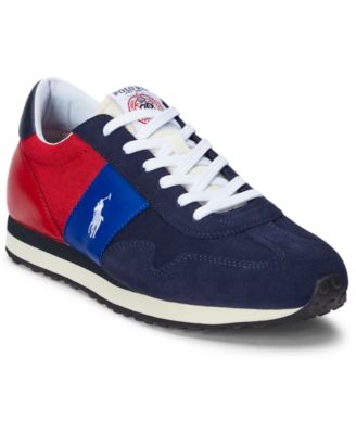 blue and red polo shoes