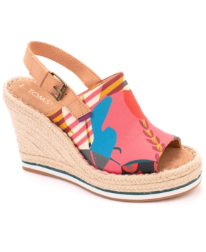 Toms Monica Slingback Platform Espadrille Wedge Sandals Women's Shoes