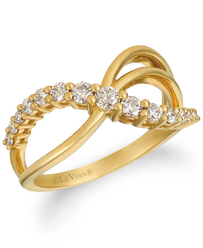 Le Vian Nude Diamonds™ Crossover Ring (1/2 ct. t.w.) in 14k Gold - Macy's