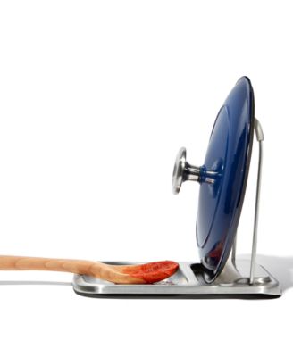 Good Grips Stainless Steel Spoon Rest with Lid Holder