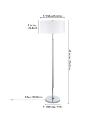 61.5" Metal Simone 2-Light Floor Lamp