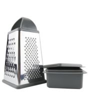 Zulay Kitchen Professional Stainless Steel Flat Handheld Cheese Grater - Black