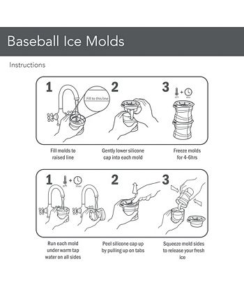 Tovolo Silicone Ice Mold, Baseball Shaped Large Ice Molds for Slow
