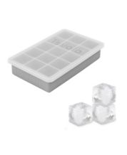 Collections Etc Easy Release Ice Cube Trays with Snap Close Lids - Set of 2 - White