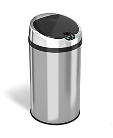 iTouchless 8 Gallon Round Sensor Trash Can with Deodorizer, Stainless Steel