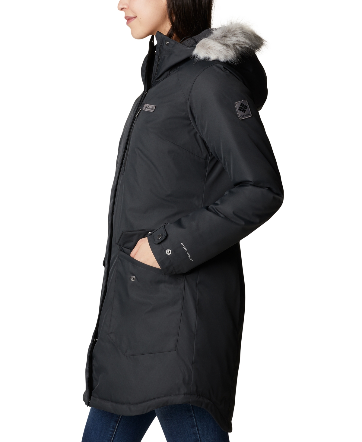 Columbia Women's Suttle Mountain Long Insulated Jacket In Black
