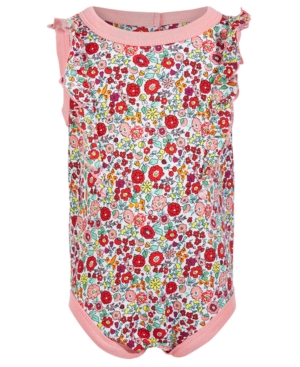 First Impressions Baby Girls Garden Floral-Print Cotton Bodysuit Created for Macy's