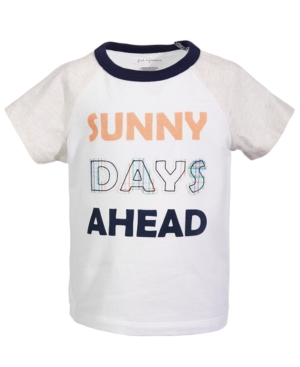 First Impressions Kids' Baby Boys Sunny Days Cotton T-shirt, Created For Macy's In Bright White
