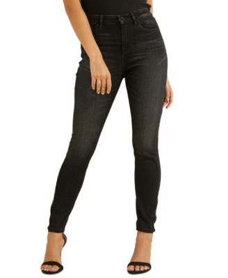 guess black high waisted jeans