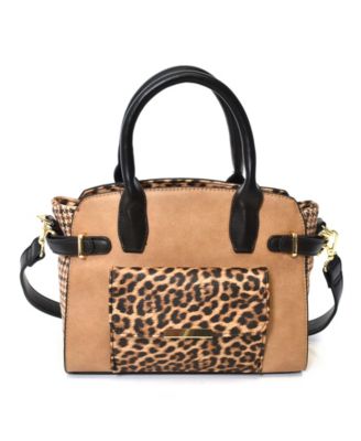 Animal print best sale satchel handbags