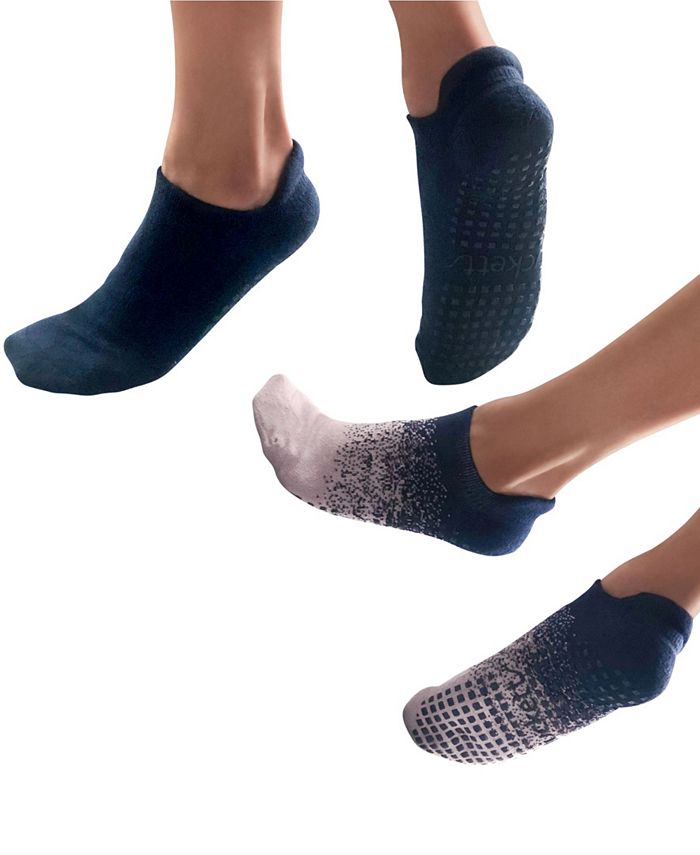 TUCKETTS Women's Tab Closed Toe Grip Sock for Pilates Barre Yoga