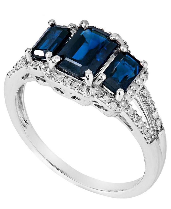 Macy s Created Sapphire 1 1 3 ct. t.w and Created White Sapphire