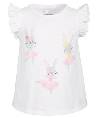 First Impressions Toddler Girls Dancing Bunnies Cotton Top, Created for ...