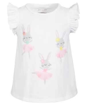 First Impressions Baby Girls Dancing Bunnies Cotton Top Created for Macy's