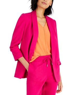 Bar Iii Ruched-Sleeve Blazer Created For Macy's