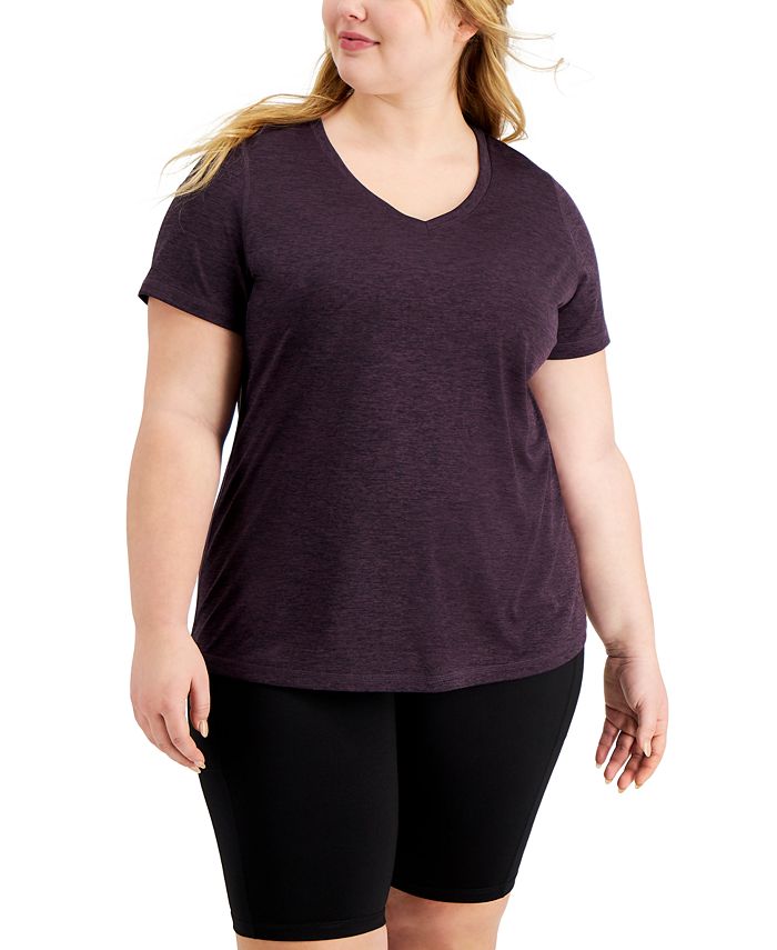 ID Ideology Plus Size Rapidry V-Neck Performance T-Shirt, Created for ...