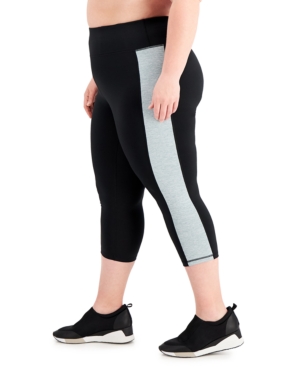 Ideology Plus Size Colorblocked Capri Leggings Created for Macy's