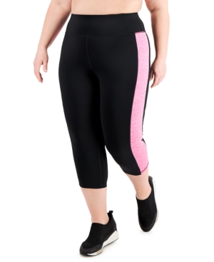 Ideology Plus Size Colorblocked Capri Leggings Created for Macy's