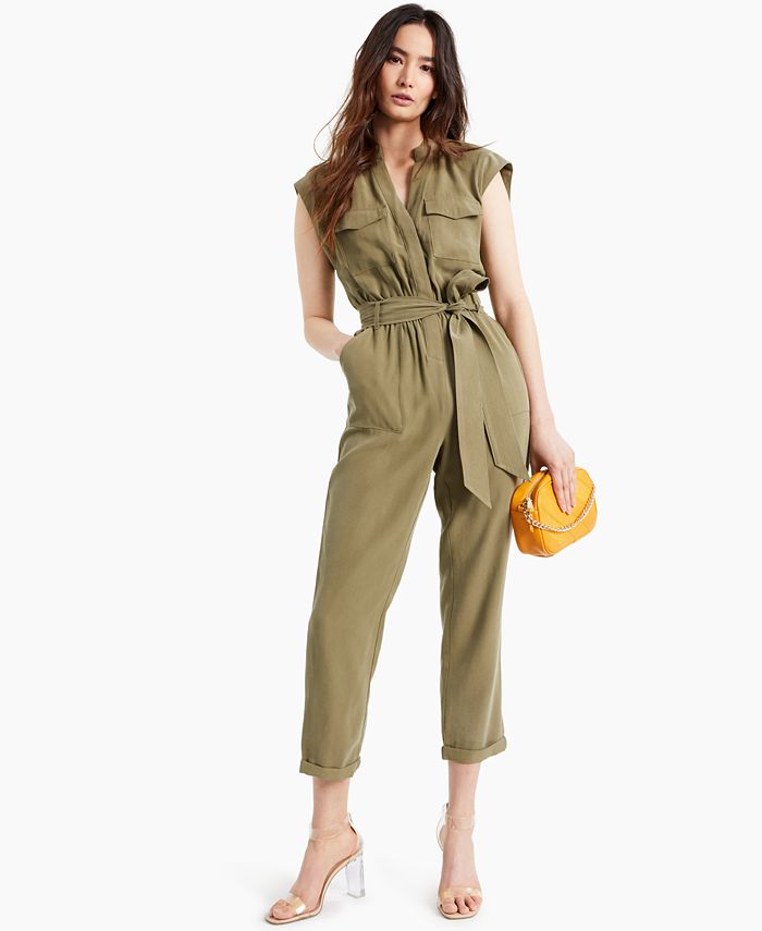 INC International Concepts Women's Belted Jumpsuit, Created for Macy's ...