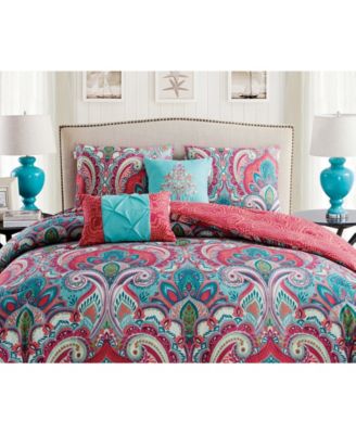 Casa Real Damask Reversible 4-Pc. Comforter Set, Full/Queen