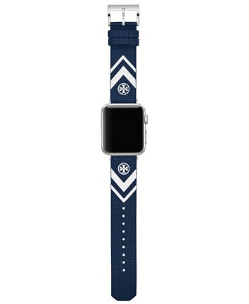Tory Burch - Women's Navy Chevron Grosgrain Band For Apple Watch, 38 mm/40mm