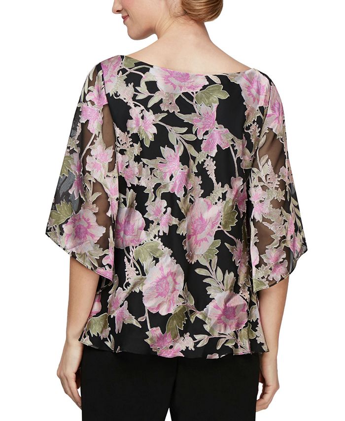 Gonna Lunga In Chiffon Alex Evenings | Gonna Donna A Tulipano | Eleganza Per Cerimonie