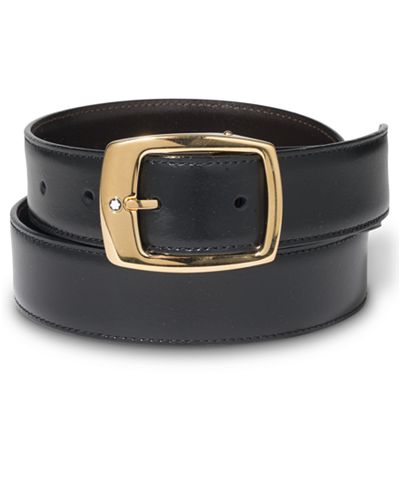 Montblanc Gold-Coated Pin Buckle Reversible Leather Belt 5562