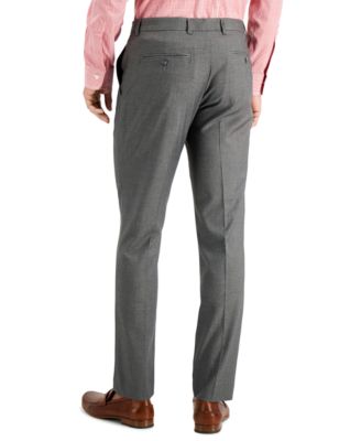 Men's Slim-Fit Non-Iron Performance Stretch Heathered Dress Pants