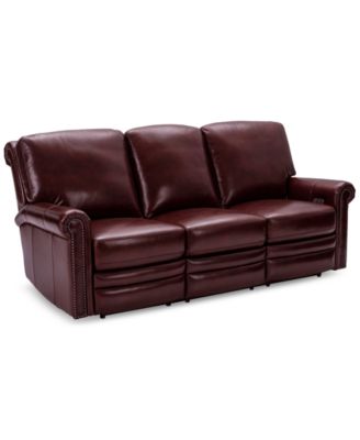 pulaski leather power reclining sofa