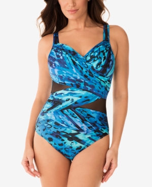 MIRACLESUIT TURNING POINT MADERO PRINTED UNDERWIRE ONE-PIECE SWIMSUIT WOMEN'S SWIMSUIT