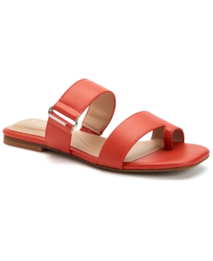 Alfani Women's Step 'n Flex Baclinii Flat Sandals, Created For Macy's Women's Shoes In Coral