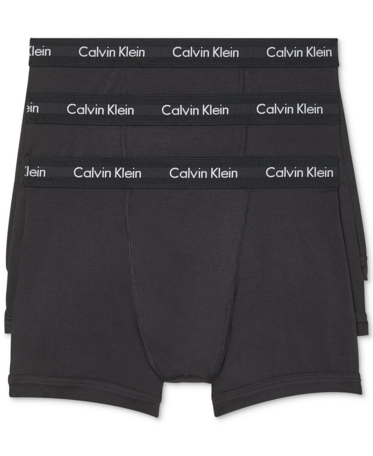 Men's 3-Pack Cotton Stretch Boxer Briefs Underwear - Black